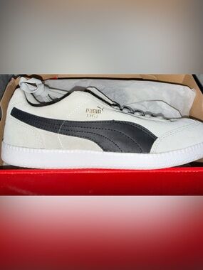 Puma Liga Men's Grey Suede Sneakers with Black Formstrip